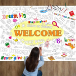 Giant Welcome Inspirational Coloring Poster for Home and Birthday Party Supplies
