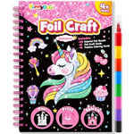 Foil Art Craft Kit for Kids, Mermaid, Princess, Flower & Cat Designs