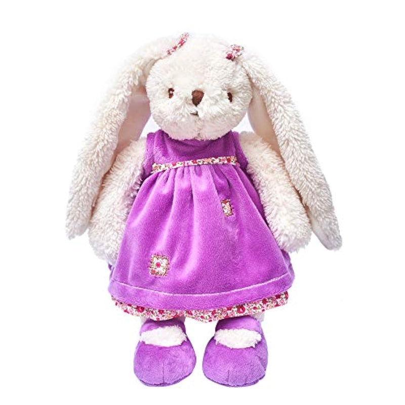 2020 Holiday Plush Bunny Rabbit Stuffed Animal Soft Toys Cuddly Dolls Best Gifts 12-Inch (Purple)