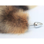 Stainless Steel Fox Tail with Sensual Anal Plug and Stylish Keychain