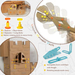Cardboard Construction Kit - 401 Piece Kids Building Set with Safe Serrated Cutter and Crease Roller