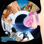 Chastity Cage Male Aeration Penis Cage Honeycomb Chastity Devices For Men Cock Cage With 4 Hooked Penis Ring Adult Sissy Chastity Bondage Sex Toys (Mini,Black)