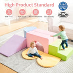 Climbing Toys For Toddlers Indoor,7-Piece Foam Toddler Climbing Blocks Set, Colourful Soft Play Climbing,Play Gym Climber Structures For Toddler,Climb And Crawl Play Set With Widended Velcro