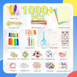 Kids Arts and Crafts Arch Kit with 1000+ PCS Craft Supplies and Storage Box