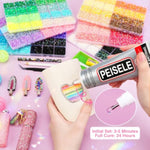 100800 Pcs Bedazzling Kit, 48 Colors Rhinestones with Glue & Tools