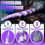 Sex Toys 21'' Extreme Long Dildo - Silicone Anal Dildo Sex Toys Monster Huge Dildo Suction Cup, White Angel Syvern ?, Tentacle Dragon Dildo For Anal Training, Adult Sex Toys For Men Women Adventure
