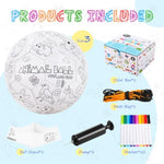 Color Your Own Soccer Ball Art Craft Kit for Girls and Boys, Fun Animal Design