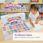 400 Count Jumbo Crayons, 16 Colors, Non-Toxic Bulk Classroom Art Supplies