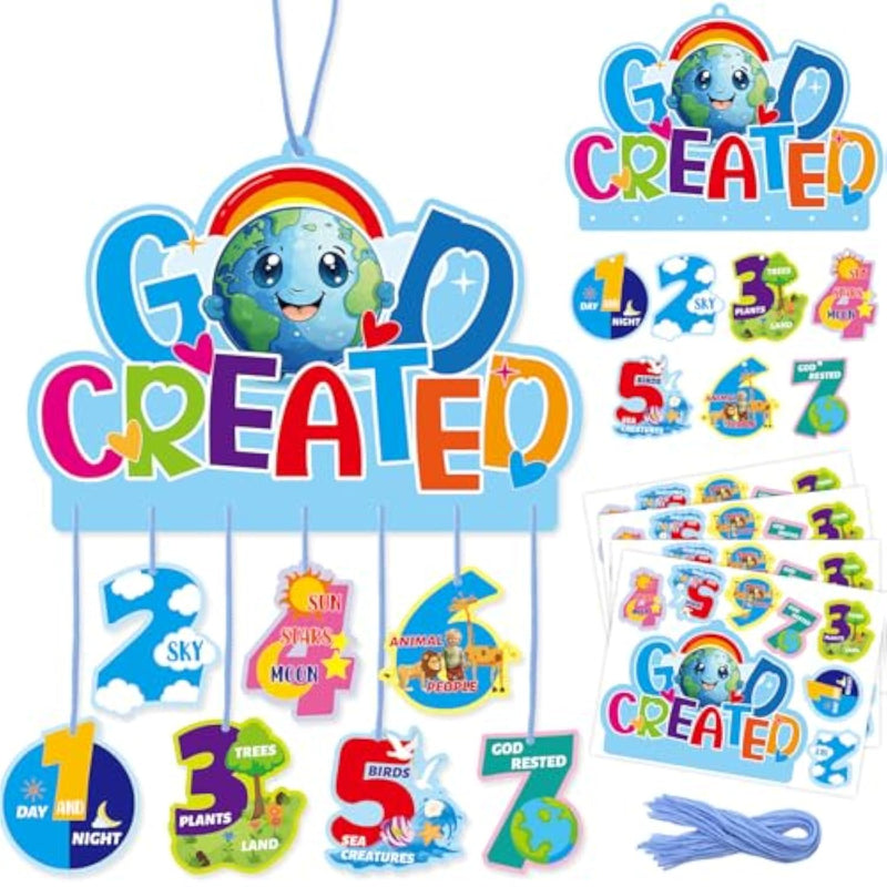7 Days of Creation Craft Kit for Kids - Treasure Cove Sunday School Arts and Crafts