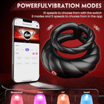 Vibrating Cock Ring Sex Toys For Men - Penis Ring Vibrator With 10 Vibrations, Adult Male Sex Toy For Longer Harder Stronger, Double Penis Vibrators, Couples Mens Male Adult Sex Toys & Games