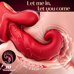 G Spot Vibrator - Thrusting Vibrator Rose Sex Toy With 10 Vibrating & Thrusting & Licking Tongue Toy For Women Sex Toys For Woman Adult Toys For Couples Thrusting Dildo For Female Adult Toy