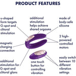 Double Plus Remote Vibrator Sex Toy | Adult Toys For Women | Sexy Couple Vibrator | Vibrating Sexual Pleasure Device | Stimulation Vibrators | Female Wellness Tools | Woman Pleasure Sextoy