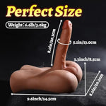 Male Sex Dolls With Huge Dildos - 7Lb Realistic Sex Torso With 8 Inch Flexible Dildo For G Spot & Vaginal & Anal Sexual Stimulation, Unisex Masturbator Sex Doll For Women Men Couple