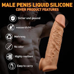 Penis Sleeve Cock Sleeve - Ultra Realistic Penis Sleeve Sex Toys,Reusable Penis Sleeve Cock Ring Extender,Mens Sex Toys Silicone Cock Sleeve,Sex Toys Men Adult Sex Toys For Men Couples