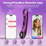 HoneyPlayBox Tempo G Spot Vibrator for Women, Adult Sex Toys, 9 Vibrating Modes & Flapping Finger App Controlled Vibrator Long Distance Adult Toys for Couples, Purple