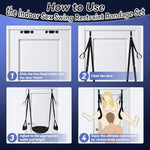 Indoor Sex Swing Bdsm Bondage Restraints Kit Couple Adult Sex Toys With Thick Soft Nylon Adjustable Straps Handcuffs Thigh Plush Cushion Sex Sling For Lesbian Gay Couple Sex Games