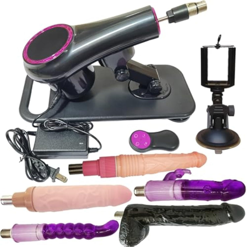 Sex Machine With Holder Automatic Thrusting Machine For Women 3Xlr Connector Automatic Thrust Machine Dildo Sex Toy Games With Mulit Dildos Attachments