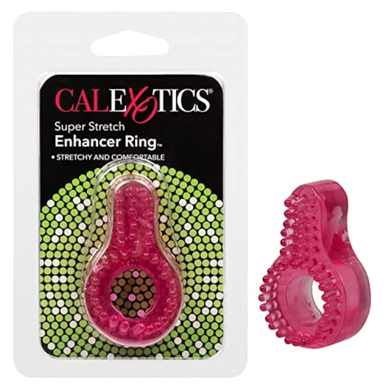 Noduled Pink Super Stretch Stimulator Sleeve for Enhanced Erection