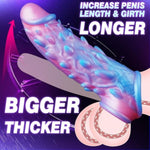 Penis Sleeve Monster Cock Sleeve, Penis Extender Fantasy Penis Enlarger With Silicone Cock Ring, Reusable Penis Sheath Soft Pennis Girth Sleeve To Enlarge And Prolong, Sex Toys For Men Couples