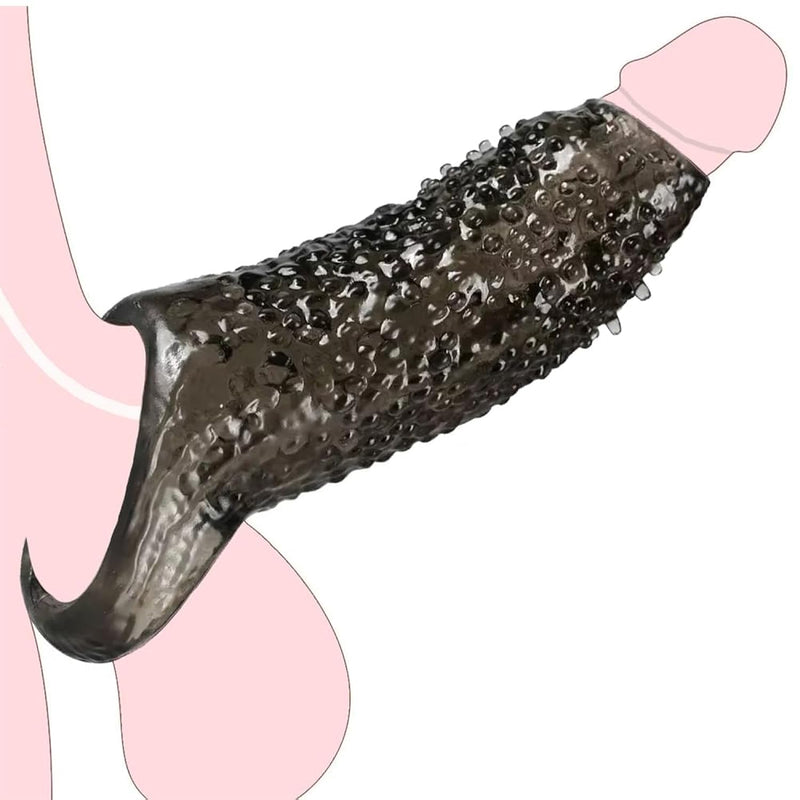 Realistic Monster Penis Sleeve Pennis Extender Male Cock Sleeve Penisen Extendors Sleeve With Particle Stimulator Penis Enlarger For Men Delay Ejaculation Stronger Erection Enhance Prolong For Couples