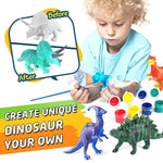 Dinosaur Painting Kit for Kids - 10 Figurines, Arts and Crafts Set for 5-8 Year Old Boys and Girls