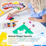 Animal Shape Stencils Set of 12 8 Plastic Stencils for Kids Arts and Crafts Material