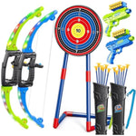 2 Pack Bow And Arrow Toy For 5 6 7 8 9 10+ Year Old Boys,Iddeal Gift For Kids,Indoor Outdoor Shooting Game Toy For Ages 4-8 8-12, Led Light Up Archery Set With 12 Suction Cup Arrows