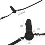 Realistic Silicone Dildo Gag with Adjustable Strap for Bondage Play