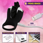 Rotating Tongue Vibrating Ring Penis Ring Male Female Couple Sharing Clit Nipples And Stimulating Waterproof Rechargeable Locking Semen Ring