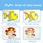 24 Color Tempera Paint Sticks, Quick-Dry Art Set for Teens & Students