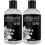 Silver Intimate Lubricant - Silicone Lube For Women/Men/Couples, Hypoallergenic Lube, Silicone Lubricant, Waterproof, Unscented, 8.5 Fl Oz (Pack Of 2)