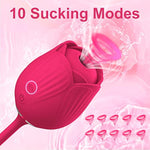 Sex Toys Rose Vibrator 3-In-1 G-Spot & Clitoral 3D Simulation Waterproof Intelligent Control Adult Sex Toy For Couples | 10 Modes Suction Thrust | Silent Waterproof