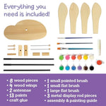 MindWare Make Your Own Ladybug Wind Spinner Wood Craft Kit for Kids Ages 8 and Up
