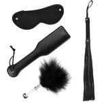 Feather Tickler Role Play Leather Whip Suit Adult Game Spanking Paddle Blindfold Restraints Sensual Adult Toy Set For Foreplay Bdsm Bondage Kit For Couples