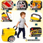 Large Truck Engine Toy For Kids: Mechanic Repair Car Kit For Toddlers - Interactive Workshop Set Take Apart Motor Vehicle With Light And Sound For Boys Children 3+ Years Old
