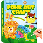 Poke Art Craft Kit for Kids Ages 6-12, 8 Animal Mess-Free Sewing Projects
