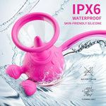 Adult Toys Rose Vibrator Sex Machine For Women, Licker Thrusting G Spot Vibrator Wand Rose Sucking Toy With 3 Sucking & 7 Licking & 10 Vibrating & 3 Thrusting Dildo Double Stimulator Couples Sex Toys