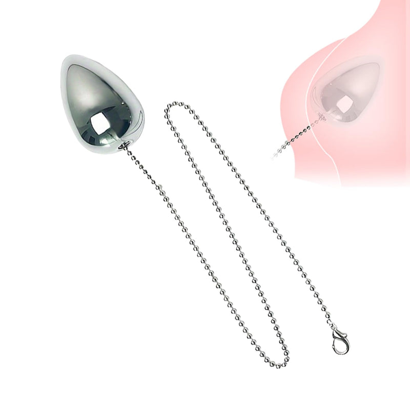 Stainless Steel Anal Beads Secure Chain Anal Plug For Training Sensory Play Metal Butt Plug Set For Beginners Advanced Users Anal Balls Bdsm Sm Fetish Anal Training Plug Adult Sex Toys(L)