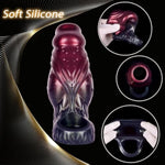 Silicone Monster Sleeve Girth Enhancer Plus Sleeve With Cock Ring Adult Sex Toys For Men Red And Black Penis Ring