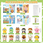 24 Pack Valentines Day Gifts For Kids Classroom, Mini Building Blocks, Building Toys Set Kids Valentines Day Cards For School, Party Favors Exchange 6+ (Animals)