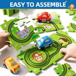 Toddler Toys Gifts For 2 3 4 5 Year Old Boys, 73 Jigsaw Puzzle Race Track Car Set Toys For Kids Boys Toddlers 1-3 2-4 3-5 4-6, Puzzle Tracks Car Toy Gifts For 2 3 4 5 Year Old Boy Kids