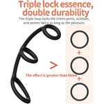Silicone Cock Ring, Penis Rings Set For Men Erection Enhancing,3 Different Sizes In 1 Cock Rings For Male Last Longer & Harder, Adult Sex Toys For Men Better Sex