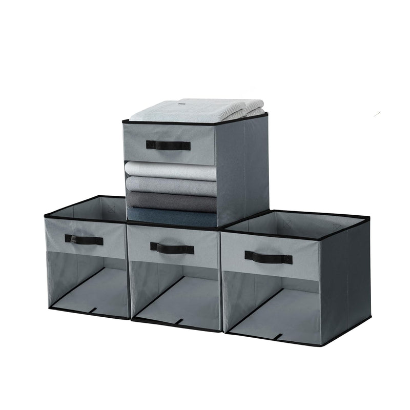 Storage Baskets For Shelves 13X15X13 Storage Cube Bins With Clear Window, Kallax