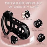 Male Chastity Cage, Lightweight Cock Cage Device, Large Chastity Device With 3 Sizes Rings, Penis Training And Abstinence Bdsm Sex Toys For Men?L?