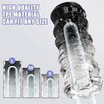 3D Realistic Pocket Pussy For Men – Male Masturbator With Soft Stretchy Tunnel, Reusable Adult Sex Toy For Intense Solo Play (Black+Transparent)