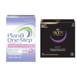 One-Step Emergency Contraceptive, 1.5 Mg (1 Tablet) & Skyn Elite – 36 Count – Ultra-Thin, Lubricated Latex-Free Condoms