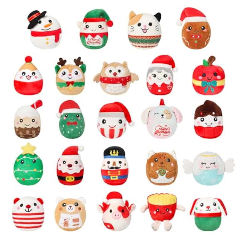 Mini Plush Toys Gift Set - 24 Soft Squishy Collectible Plushies For Kids, Boys, Girls, Teens & Collectors - Cute Stuffed Animals For Christmas, New Year’S, Birthdays & Easter