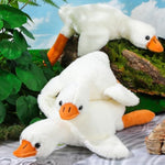 12 Pcs Small Goose Stuffed Animal Bulk 8 Inch White Goose Plush Toy Doll Soft Stuffed Animal Christmas Party Gift For Birthday New Year Valentines Supplies(Customized)
