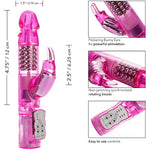 Waterproof Jack Rabbit – Rabbit Vibrator With Rotating Shaft – Vibe Sex Toys For Couples – Adult Clitoral & G Spot Massager – Pink
