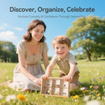 Wooden Scavenger Hunt For Kids Ages 4-8, 6-In-1 Explorer Kit, Bug Catching Kit With Scavenger Hunt Cards, Storage Box, Dice, Magnifying Glass, Indoor/Outdoor Games For Kids Ages 4+